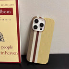 Minimalist Color-Block Carbon Fiber Pattern Phone Case