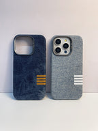 Premium vintage linen fabric magnetic phone case for iPhone