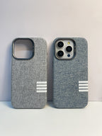 Premium vintage linen fabric magnetic phone case for iPhone