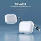 Transparent AirPods Case with Metal Hook