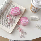 Pink Unicorn AirPods Case with Crystal Beaded Charm