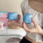 Blue Sky AirPods Case with Jelly Beaded Charm