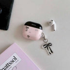 Pink Bow AirPods Case with Ribbon Charm