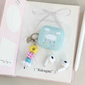 Blue Cloud AirPods Case with Beaded Charm