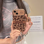 CD Brown Color Leather iPhone Case